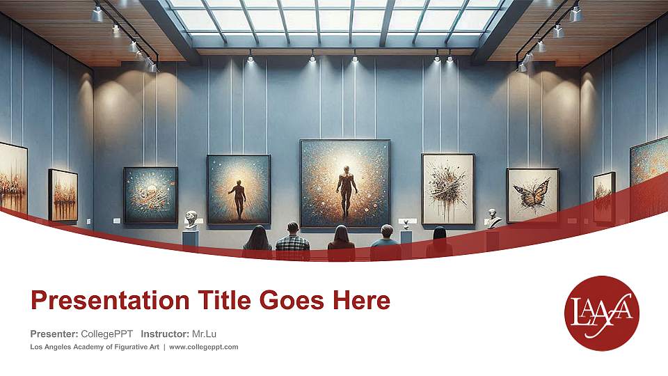 Los Angeles Academy of Figurative Art Course/Courseware Creation PPT Template16:9 ratio PPT effect preview image