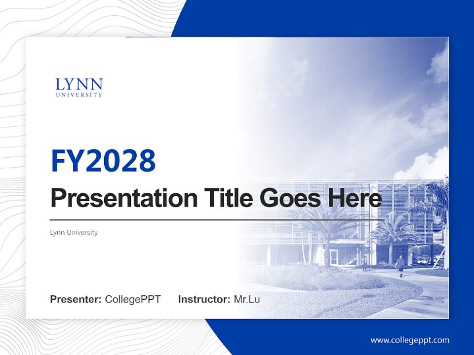 Lynn University Academic Presentation/Research Findings Report PPT Template4:3 ratio PPT effect preview image5