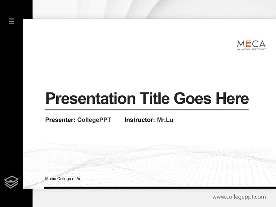 Maine College of Art Thesis Proposal/Graduation Defense PPT Template4:3 ratio PPT effect preview image5