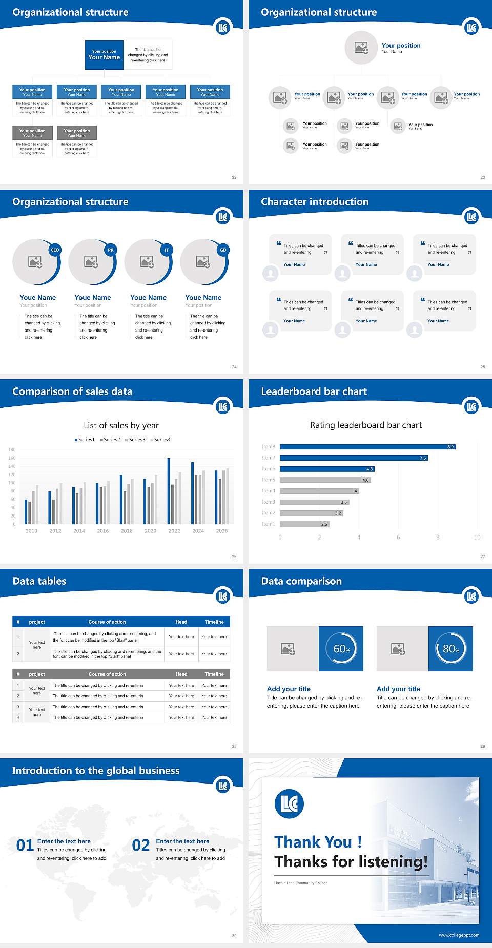 Lincoln Land Community College Academic Presentation/Research Findings Report PPT Template4:3 ratio PPT effect preview image4