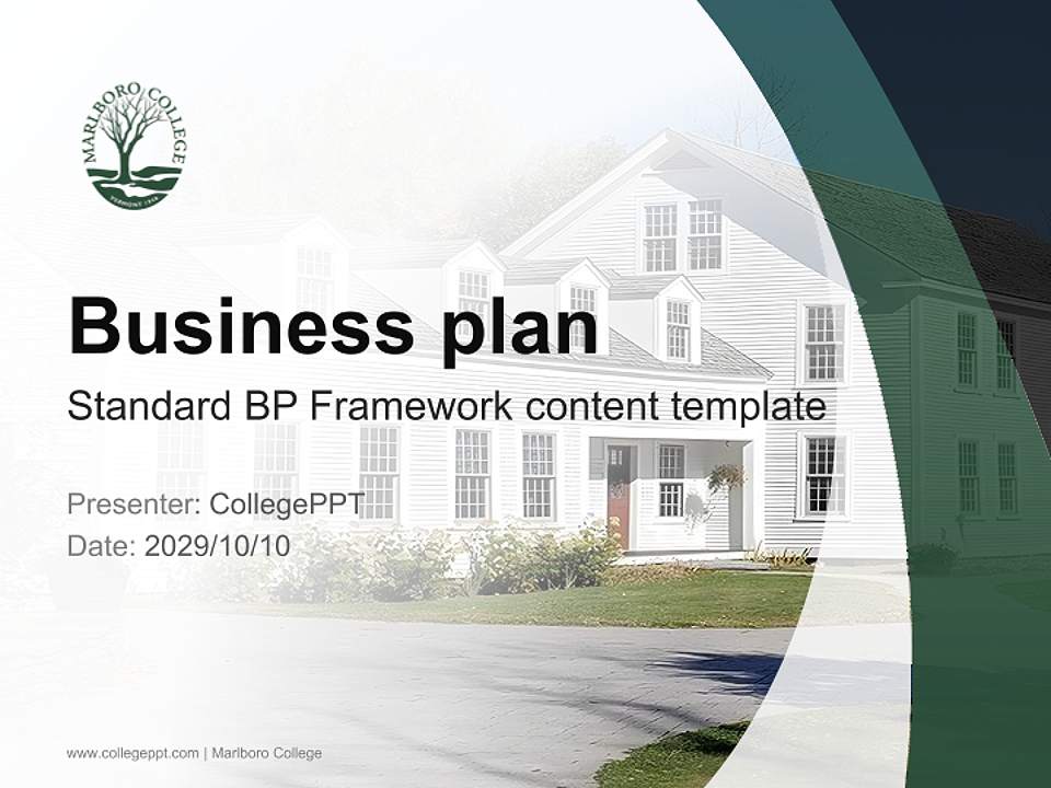 Marlboro College Competition/Entrepreneurship Contest PPT Template4:3 ratio PPT effect preview image9