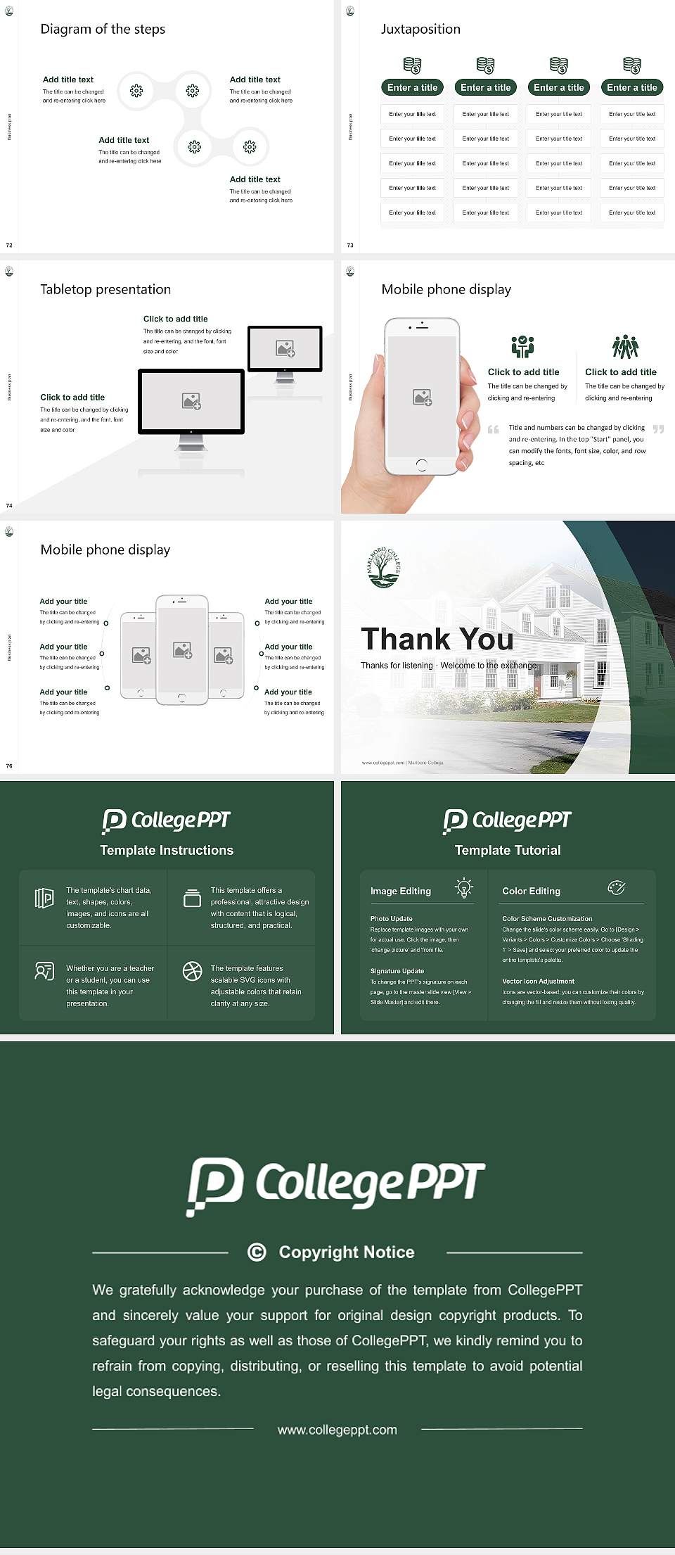Marlboro College Competition/Entrepreneurship Contest PPT Template4:3 ratio PPT effect preview image9
