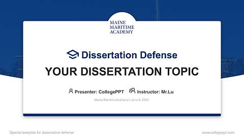 Maine Maritime Academy Graduation Thesis Defense PPT Template