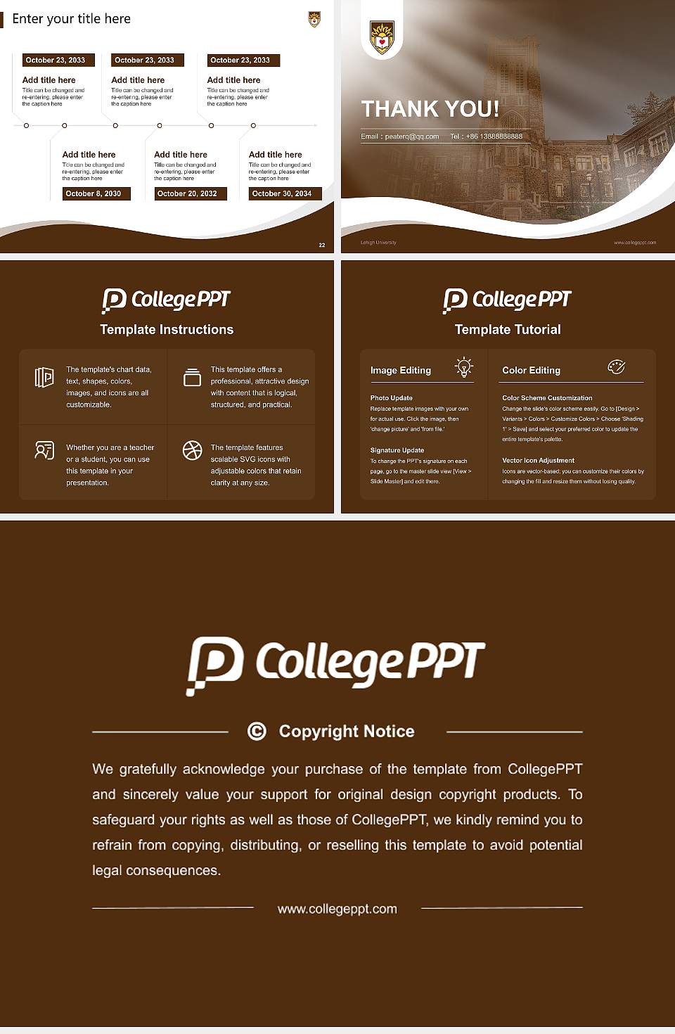 Lehigh University Lecture Sharing and Networking Event PPT Template4:3 ratio PPT effect preview image4