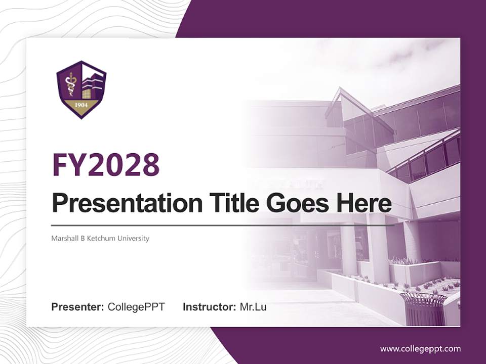 Marshall B Ketchum University Academic Presentation/Research Findings Report PPT Template4:3 ratio PPT effect preview image5