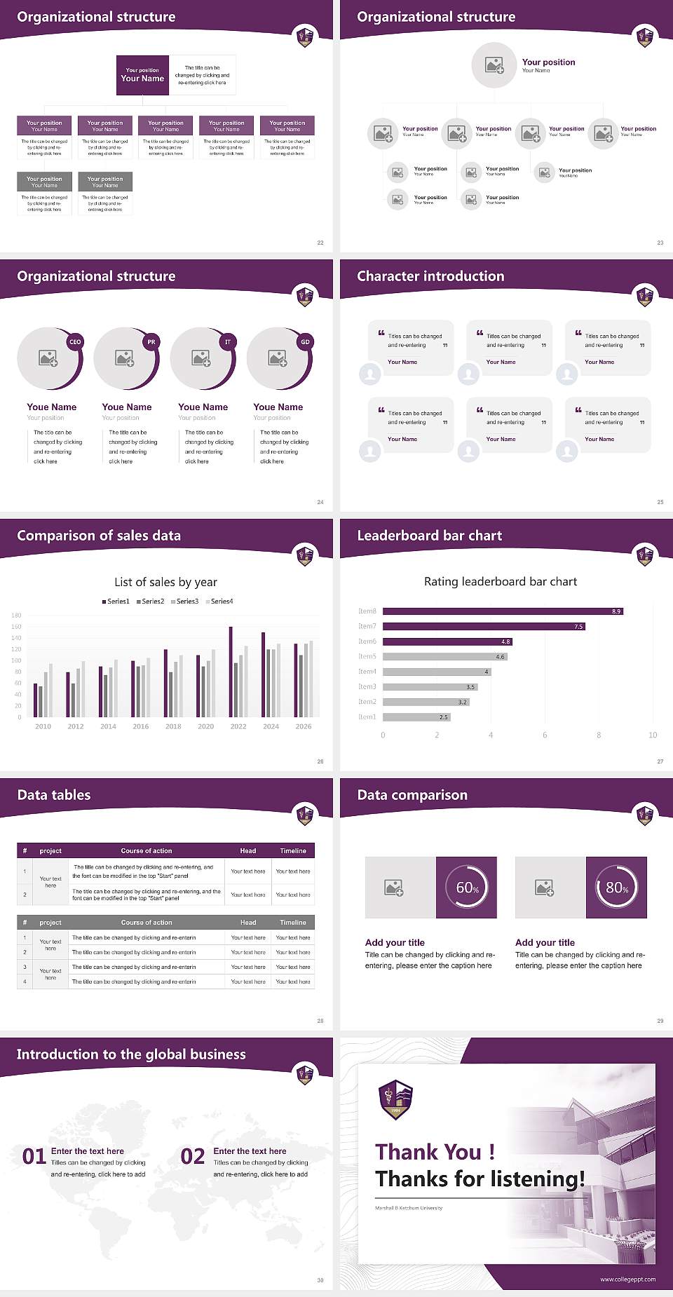 Marshall B Ketchum University Academic Presentation/Research Findings Report PPT Template4:3 ratio PPT effect preview image4