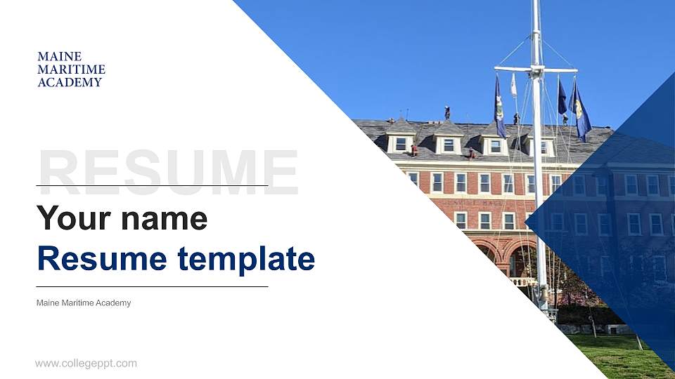 Maine Maritime Academy Resume PPT Template16:9 ratio PPT effect preview image