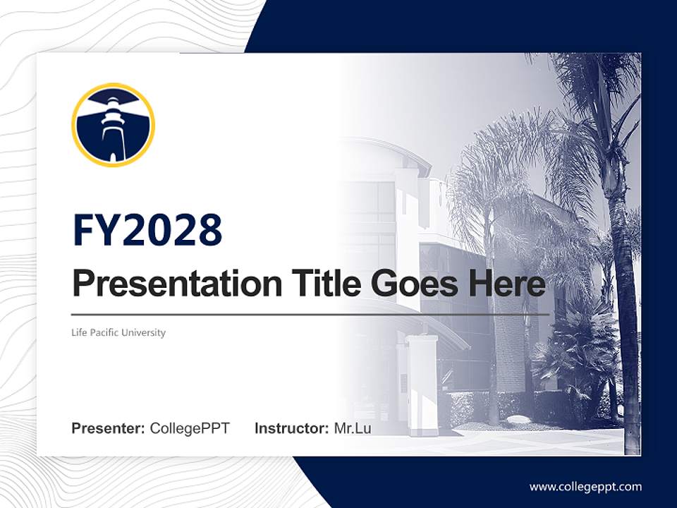 Life Pacific University Academic Presentation/Research Findings Report PPT Template4:3 ratio PPT effect preview image5