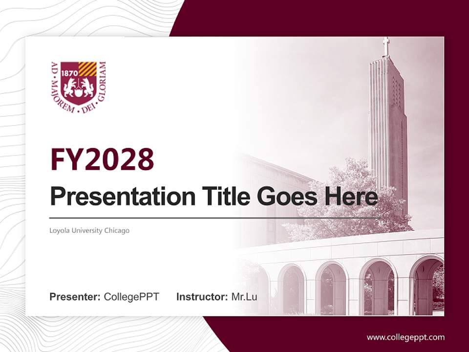 Loyola University Chicago Academic Presentation/Research Findings Report PPT Template4:3 ratio PPT effect preview image5