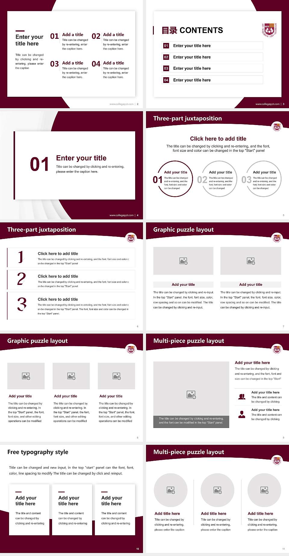 Loyola University Chicago Academic Presentation/Research Findings Report PPT Template4:3 ratio PPT effect preview image2
