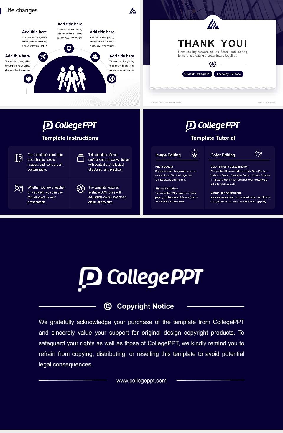 Louisiana Delta Community College National Scholarship Defense PPT Template4:3 ratio PPT effect preview image4