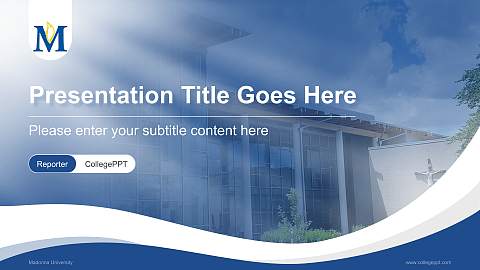 Madonna University Lecture Sharing and Networking Event PPT Template