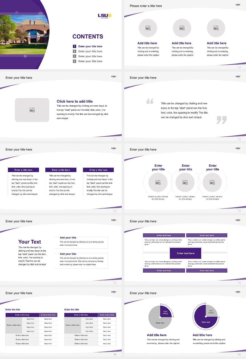 Louisiana State University-Shreveport Course/Courseware Creation PPT Template16:9 ratio PPT effect preview image2