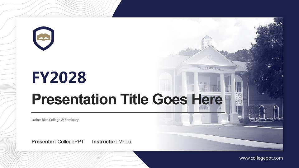 Luther Rice College & Seminary Academic Presentation/Research Findings Report PPT Template16:9 ratio PPT effect preview image
