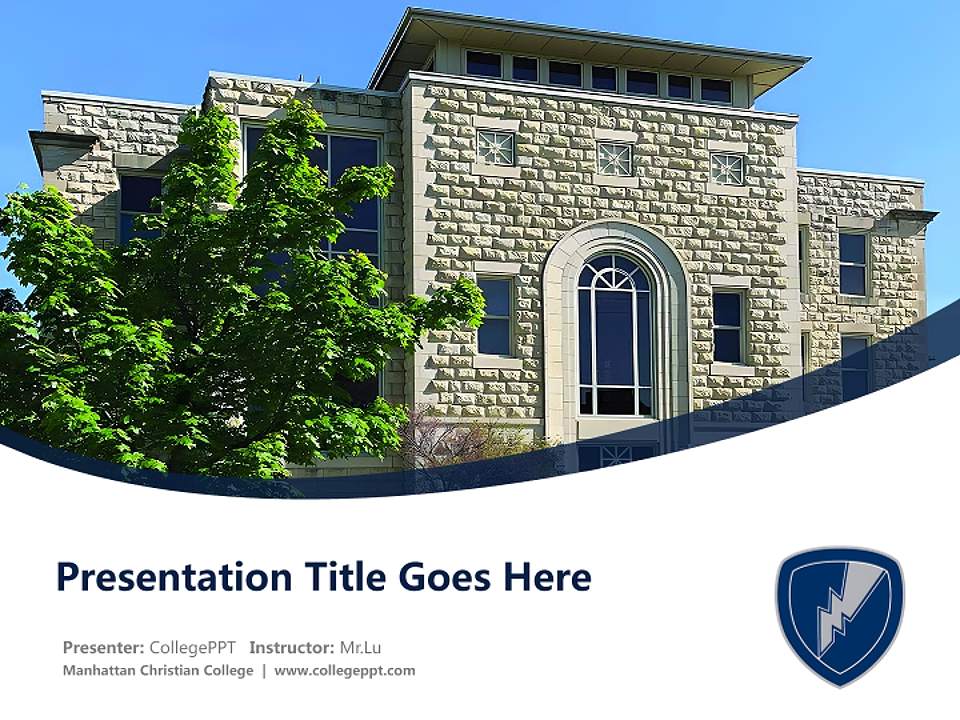 Manhattan Christian College Course/Courseware Creation PPT Template4:3 ratio PPT effect preview image5