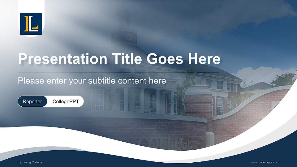 Lycoming College Lecture Sharing and Networking Event PPT Template16:9 ratio PPT effect preview image