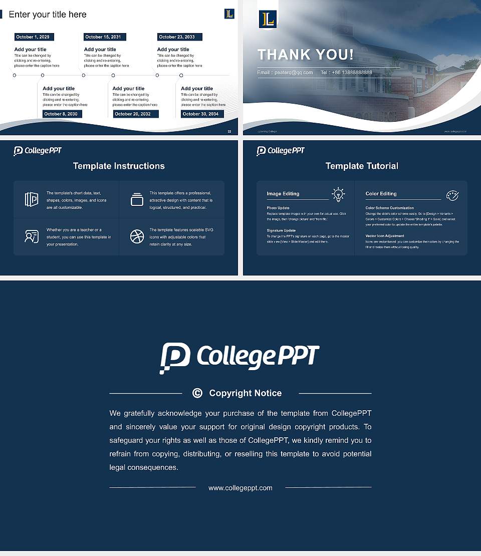 Lycoming College Lecture Sharing and Networking Event PPT Template16:9 ratio PPT effect preview image4