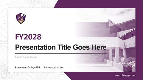 Marshall B Ketchum University Academic Presentation/Research Findings Report PPT Template