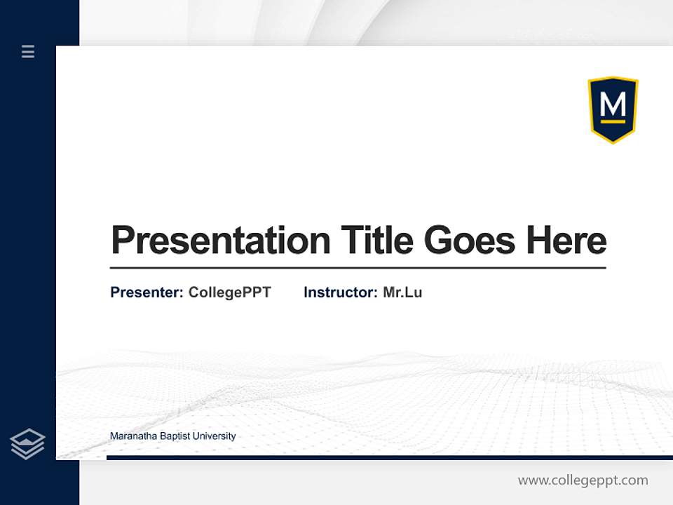 Maranatha Baptist University Thesis Proposal/Graduation Defense PPT Template4:3 ratio PPT effect preview image5