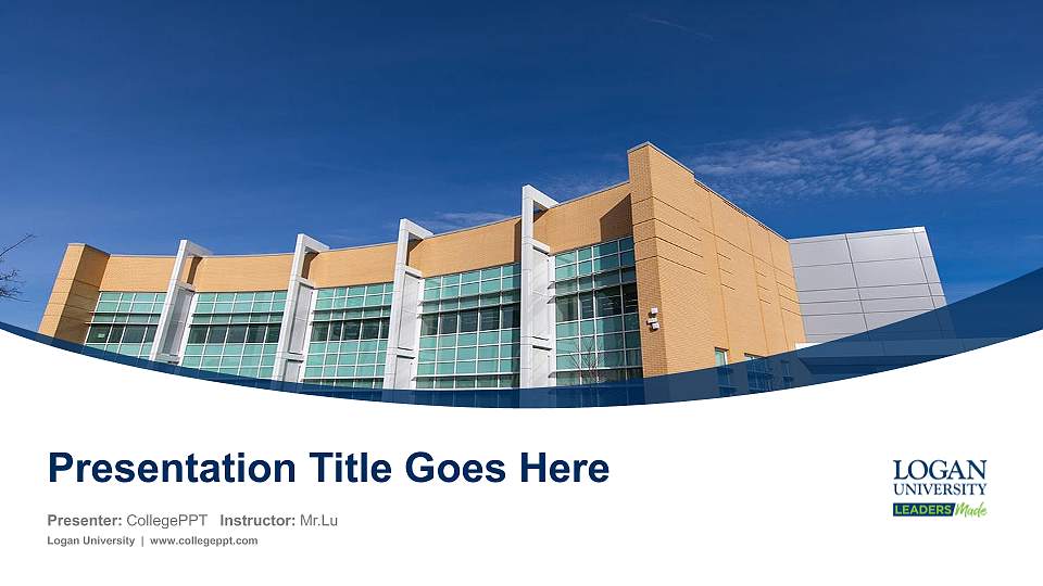 Logan University Course/Courseware Creation PPT Template16:9 ratio PPT effect preview image