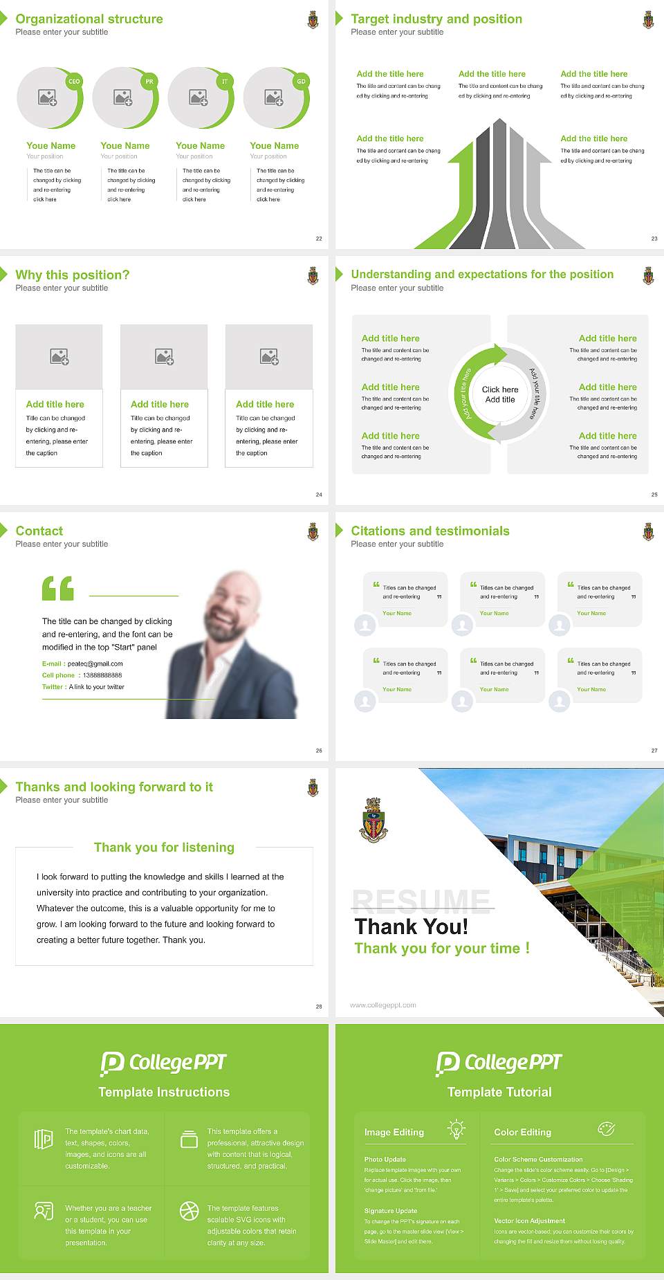 Life University Resume PPT Template4:3 ratio PPT effect preview image4