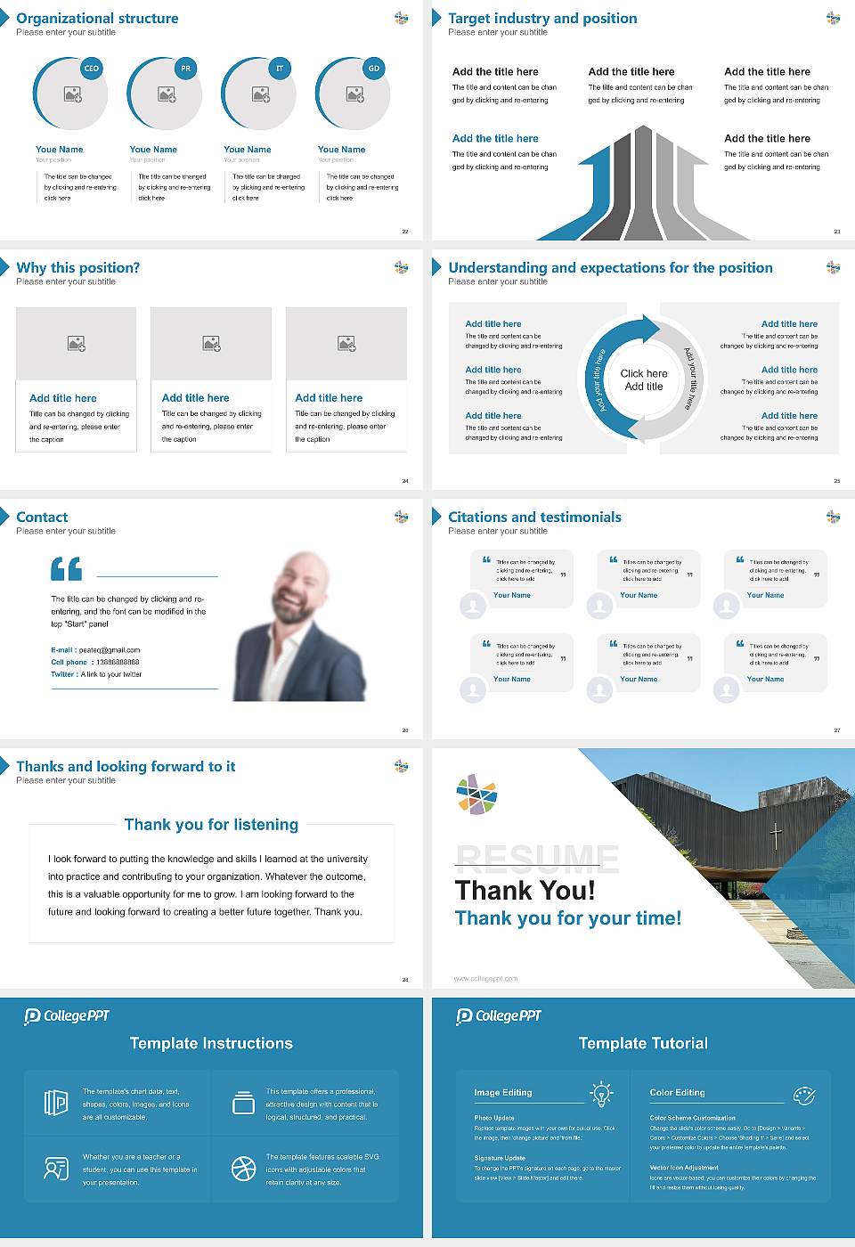 Lutheran School of Theology at Chicago Resume PPT Template16:9 ratio PPT effect preview image4