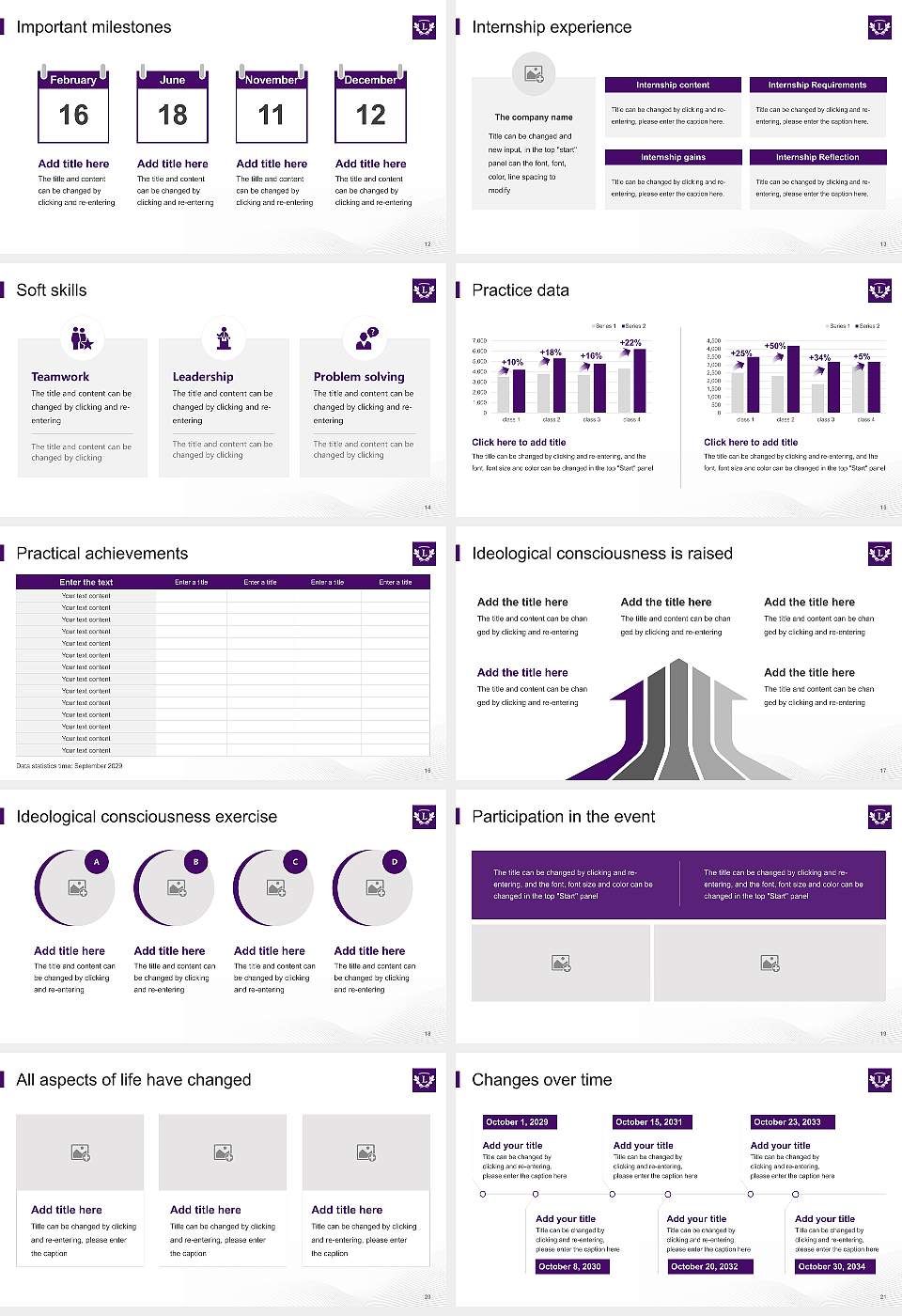 Linfield University-Mcminnville Campus National Scholarship Defense PPT Template16:9 ratio PPT effect preview image3