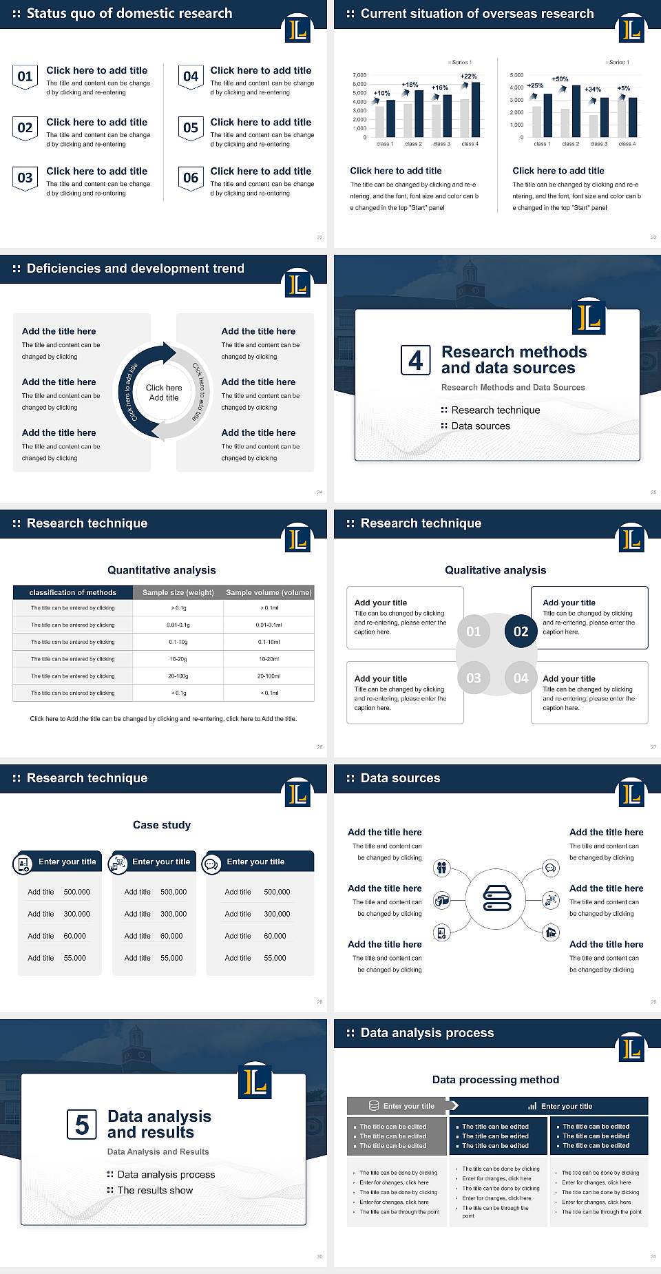 Lycoming College Graduation Thesis Defense PPT Template4:3 ratio PPT effect preview image4