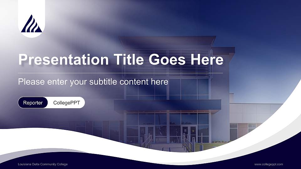 Louisiana Delta Community College Lecture Sharing and Networking Event PPT Template16:9 ratio PPT effect preview image