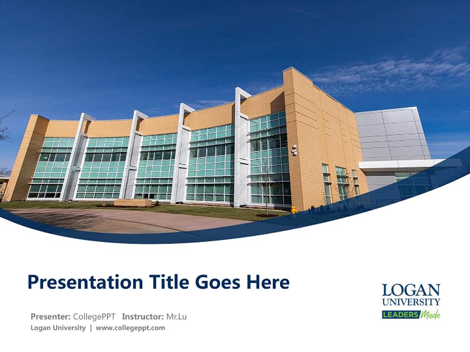 Logan University Course/Courseware Creation PPT Template4:3 ratio PPT effect preview image5