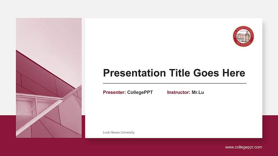 Lock Haven University General Purpose PPT Template16:9 ratio PPT effect preview image1