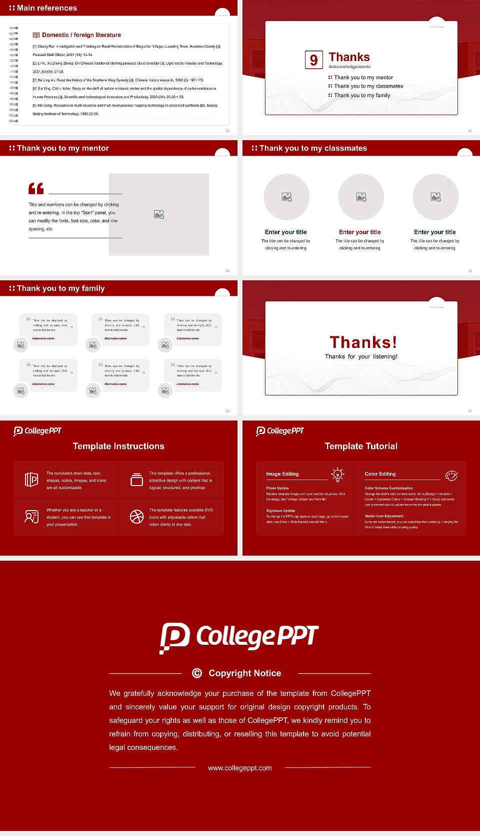 Little Priest Tribal College Graduation Thesis Defense PPT Template16:9 ratio PPT effect preview image7