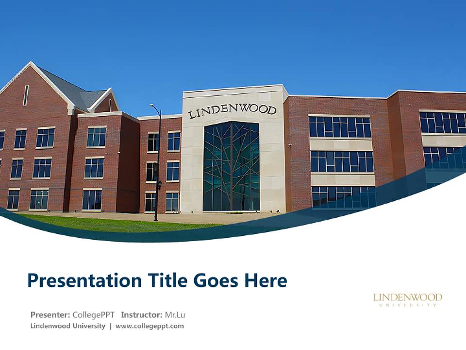 Lindenwood University Course/Courseware Creation PPT Template4:3 ratio PPT effect preview image5