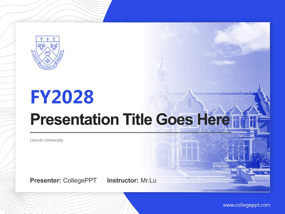 Lincoln University Academic Presentation/Research Findings Report PPT Template4:3 ratio PPT effect preview image5