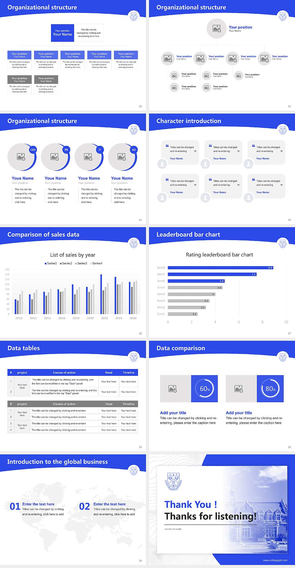 Lincoln University Academic Presentation/Research Findings Report PPT Template4:3 ratio PPT effect preview image4