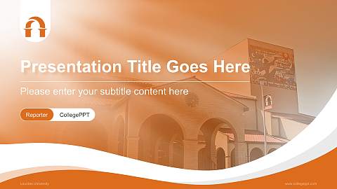 Lourdes University Lecture Sharing and Networking Event PPT Template