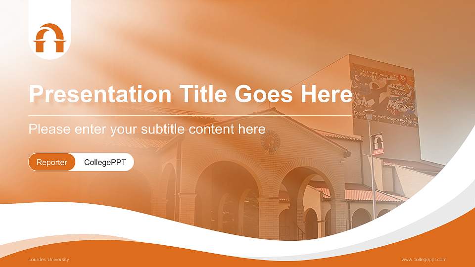 Lourdes University Lecture Sharing and Networking Event PPT Template16:9 ratio PPT effect preview image