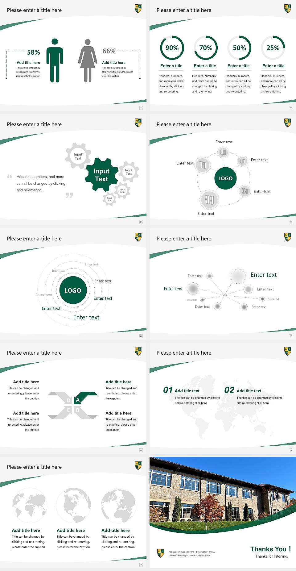 Lees-Mcrae College Course/Courseware Creation PPT Template4:3 ratio PPT effect preview image4