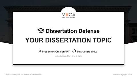 Maine College of Art Graduation Thesis Defense PPT Template
