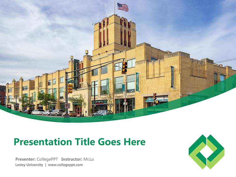 Lesley University Course/Courseware Creation PPT Template4:3 ratio PPT effect preview image5