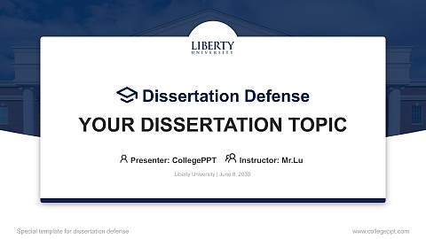 Liberty University Graduation Thesis Defense PPT Template
