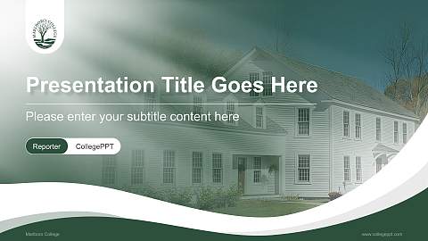Marlboro College Lecture Sharing and Networking Event PPT Template
