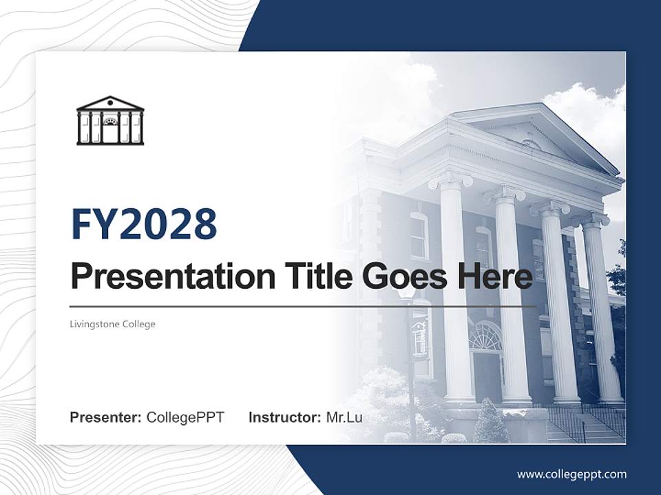 Livingstone College Academic Presentation/Research Findings Report PPT Template4:3 ratio PPT effect preview image5