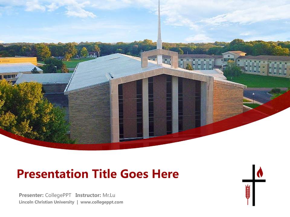 Lincoln Christian University Course/Courseware Creation PPT Template4:3 ratio PPT effect preview image5
