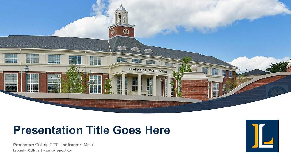 Lycoming College Course/Courseware Creation PPT Template16:9 ratio PPT effect preview image