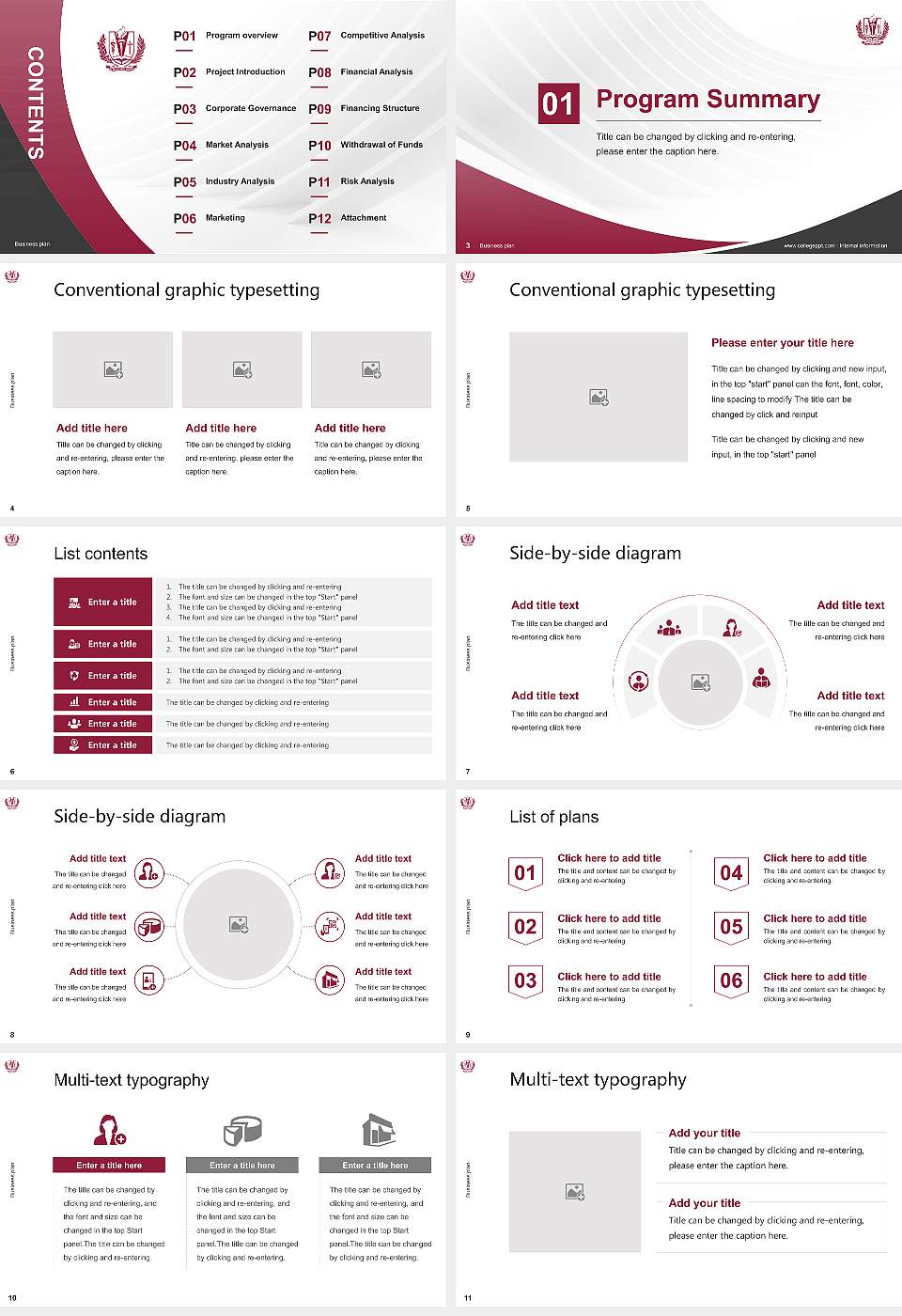 Loma Linda University Competition/Entrepreneurship Contest PPT Template16:9 ratio PPT effect preview image2