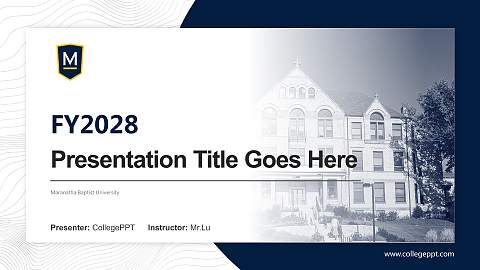 Maranatha Baptist University Academic Presentation/Research Findings Report PPT Template