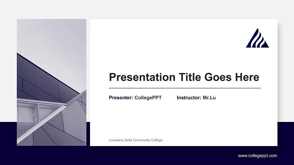 Louisiana Delta Community College General Purpose PPT Template16:9 ratio PPT effect preview image