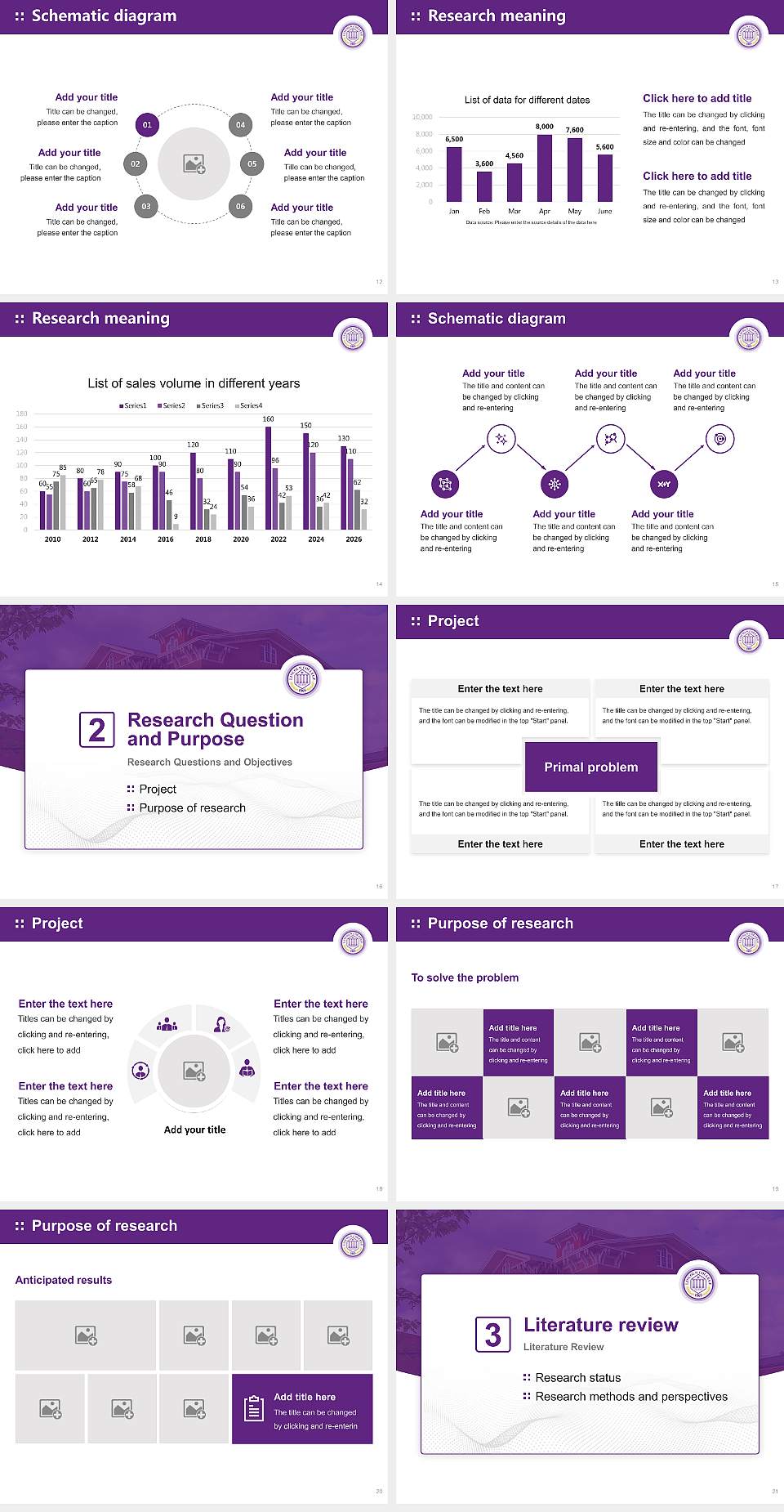 Lincoln College (Illinois) Graduation Thesis Defense PPT Template4:3 ratio PPT effect preview image3