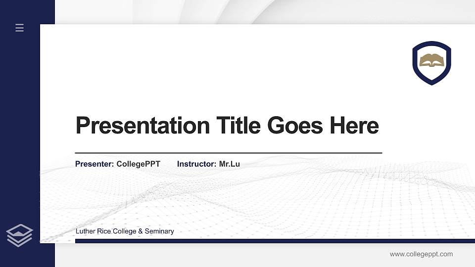 Luther Rice College & Seminary Thesis Proposal/Graduation Defense PPT Template16:9 ratio PPT effect preview image